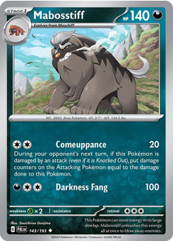 Mabosstiff, Paldea Evolved #143, Pokémon TCG card
