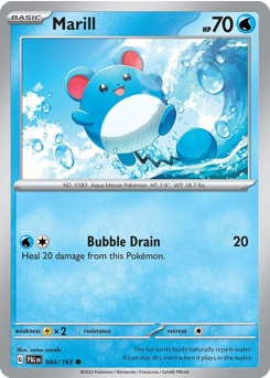 Marill, Paldea Evolved #44, Pokémon TCG card