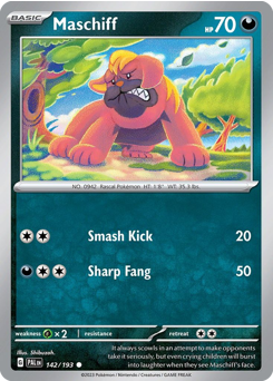 Maschiff, Paldea Evolved #142, Pokémon TCG card