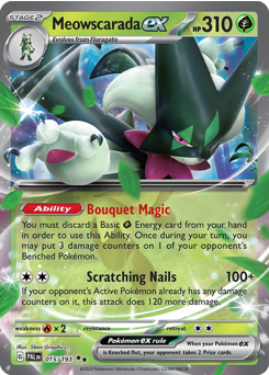 Meowscarada ex, Paldea Evolved #15, Pokémon TCG card