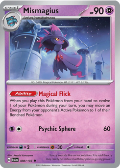 Mismagius, Paldea Evolved #88, Pokémon TCG card