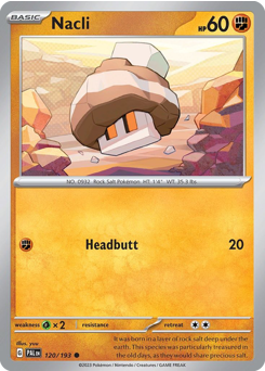 Nacli, Paldea Evolved #120, Pokémon TCG card