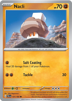 Nacli, Paldea Evolved #121, Pokémon TCG card