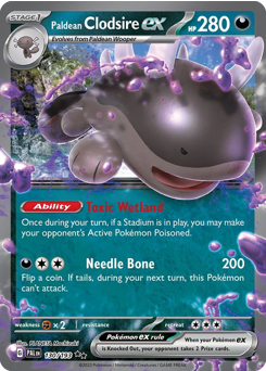 Paldean Clodsire ex, Paldea Evolved #130, Pokémon TCG card
