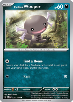Paldean Wooper, Paldea Evolved #128, Pokémon TCG card