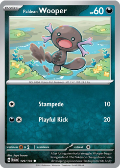 Paldean Wooper, Paldea Evolved #129, Pokémon TCG card