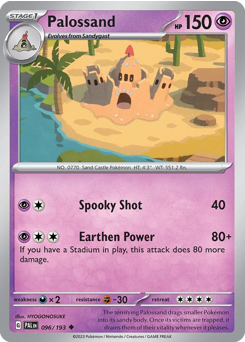 Palossand, Paldea Evolved #96, Pokémon TCG card