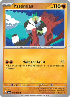 Passimian, Paldea Evolved #118, Pokémon TCG card