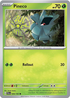 Pineco, Paldea Evolved #4, Pokémon TCG card