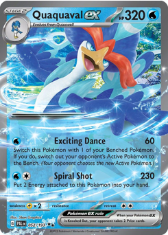 Quaquaval ex, Paldea Evolved #52, Pokémon TCG card