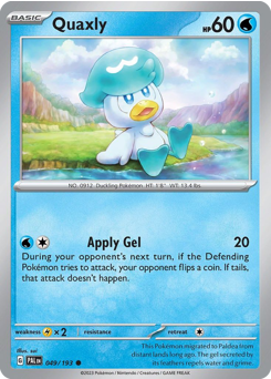 Quaxly, Paldea Evolved #49, Pokémon TCG card