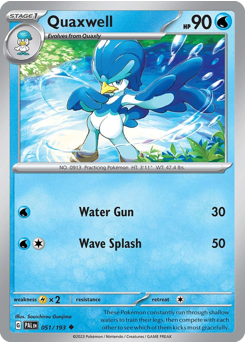 Quaxwell, Paldea Evolved #51, Pokémon TCG card