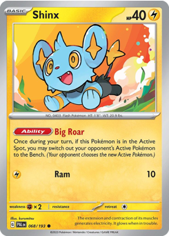Shinx, Paldea Evolved #68, Pokémon TCG card
