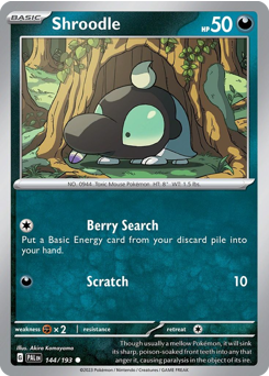 Shroodle, Paldea Evolved #144, Pokémon TCG card