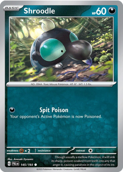 Shroodle, Paldea Evolved #145, Pokémon TCG card