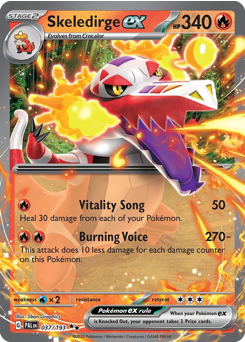 Skeledirge ex, Paldea Evolved #37, Pokémon TCG card