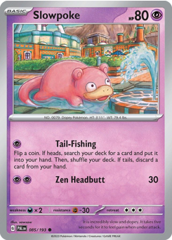 Slowpoke, Paldea Evolved #85, Pokémon TCG card