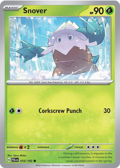 Snover, Paldea Evolved #10, Pokémon TCG card