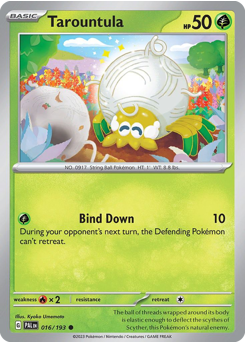 Tarountula, Paldea Evolved #16, Pokémon TCG card