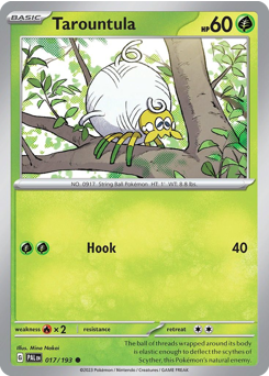 Tarountula, Paldea Evolved #17, Pokémon TCG card