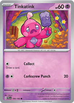 Tinkatink, Paldea Evolved #100, Pokémon TCG card