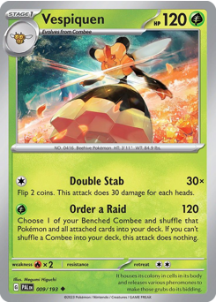 Vespiquen, Paldea Evolved #9, Pokémon TCG card
