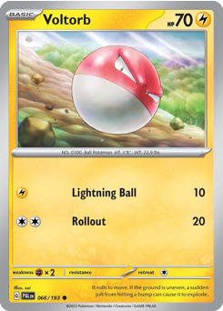 Voltorb, Paldea Evolved #66, Pokémon TCG card