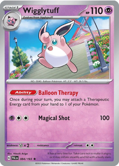 Wigglytuff, Paldea Evolved #84, Pokémon TCG card