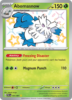 Abomasnow, Paldean Fates #101, Pokémon TCG card
