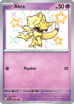 Abra, Paldean Fates #148, Pokémon TCG card