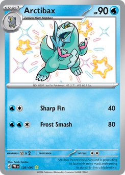 Arctibax, Paldean Fates #129, Pokémon TCG card