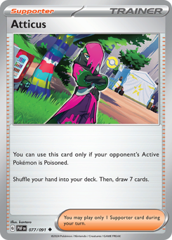 Atticus, Paldean Fates #77, Pokémon TCG card