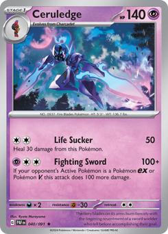 Ceruledge, Paldean Fates #40, Pokémon TCG card