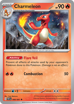 Charmeleon, Paldean Fates #8, Pokémon TCG card