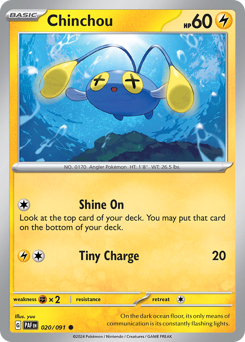 Chinchou, Paldean Fates #20, Pokémon TCG card