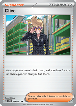 Clive, Paldean Fates #78, Pokémon TCG card