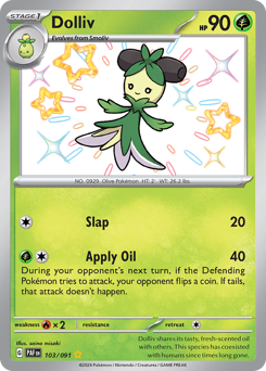 Dolliv, Paldean Fates #103, Pokémon TCG card
