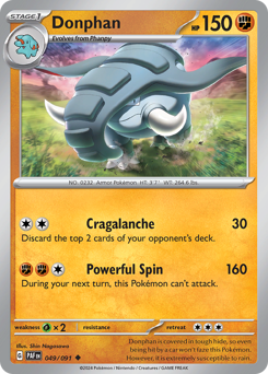 Donphan, Paldean Fates #49, Pokémon TCG card