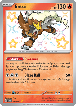 Entei, Paldean Fates #112, Pokémon TCG card