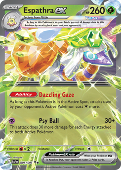 Espathra ex, Paldean Fates #6, Pokémon TCG card