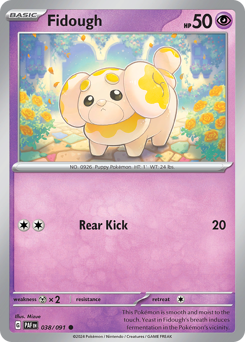 Fidough, Paldean Fates #38, Pokémon TCG card
