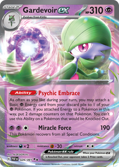Gardevoir ex, Paldean Fates #29, Pokémon TCG card