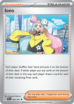 Iono, Paldean Fates #80, Pokémon TCG card