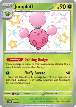 Jumpluff, Paldean Fates #98, Pokémon TCG card