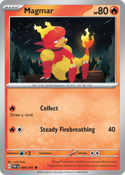Magmar, Paldean Fates #9, Pokémon TCG card