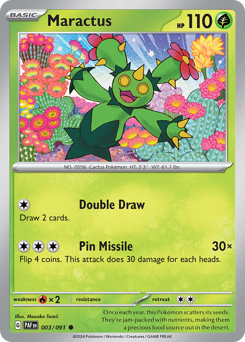 Maractus, Paldean Fates #3, Pokémon TCG card