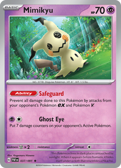 Mimikyu, Paldean Fates #37, Pokémon TCG card