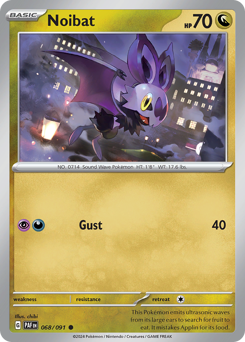 Noibat, Paldean Fates #68, Pokémon TCG card