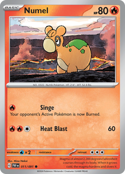 Numel, Paldean Fates #11, Pokémon TCG card