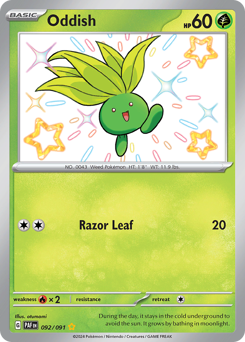 Oddish, Paldean Fates #92, Pokémon TCG card